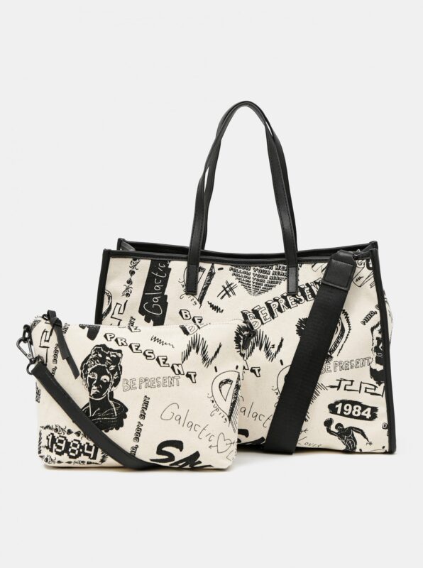 Desigual krémszínű kézitáska - Desigual✅