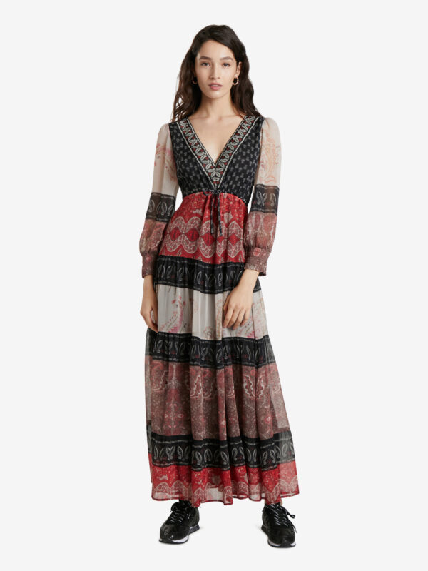 Desigual Nôi maxi ruhák  piros  Estambul - S - Desigual✅