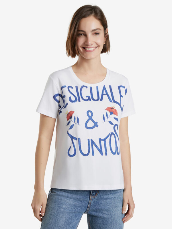 Desigual Nôi póló fehér   Y – XL – Desigual✅