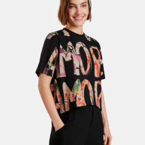 Desigual Nôi póló fekete Camelia - XL - Desigual✅