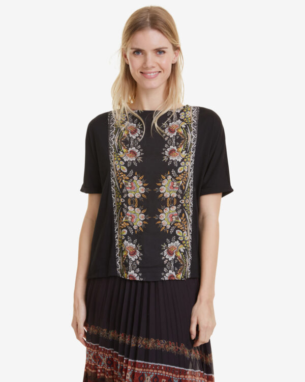 Desigual Nôi póló fekete Triko - S - Desigual✅