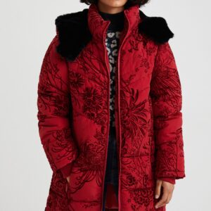 Desigual piros steppelt mintás kabát Japan - XL - Desigual✅