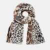 Fehér-barna mintás sál Desigual Animal Patch Bufanda - Desigual✅