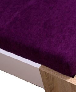 Homa frottír gumis lepedő lila 60x120cm