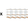 !!! Akció !!! Akciós csomag: 5 × Horganyzott acél Salgó polc 1800 × 900 × 400mm 4 polccal !!!