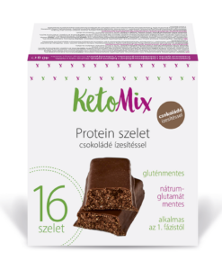 Csokoládéízű protein szeletek 16 x 40 g - Proteindús ételek KETOMIX