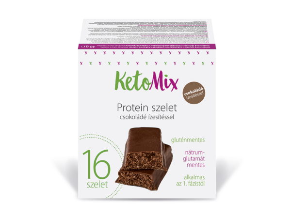 Csokoládéízű protein szeletek 16 x 40 g – Proteindús ételek KETOMIX