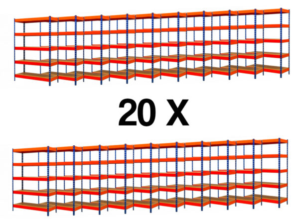 AKCIÓS CSOMAG: 20 DARAB PROFI SALGÓ POLC 2160x1400x700 mm lakkozott 5-polc