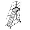 Mobil acél létra dobogóval
