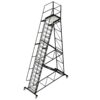 Mobil acél létra dobogóval