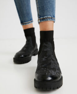 Desigual Férfi boka cipô  fekete  Biker - 41 - Desigual✅