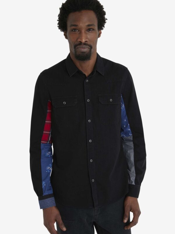 Desigual Férfi ing  fekete Rudolf - XXL - Desigual✅