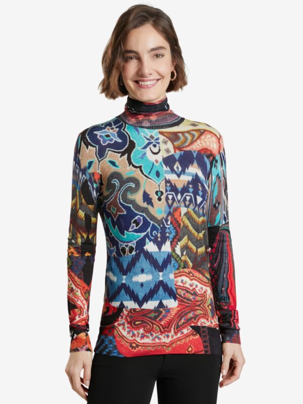 Desigual Nôi szvetter kék Bruselas – XL – Desigual✅