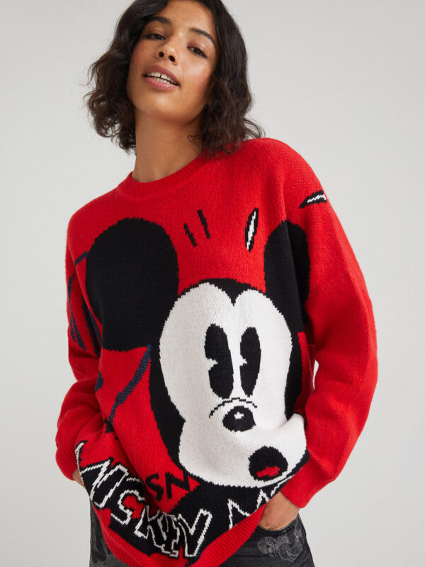 Desigual Nôi szvetter piros   Mickey - S - Desigual✅