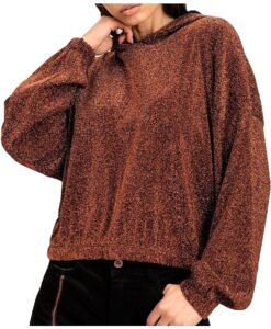 Barna csíkos kapucnis pulóver✅ - By Sally