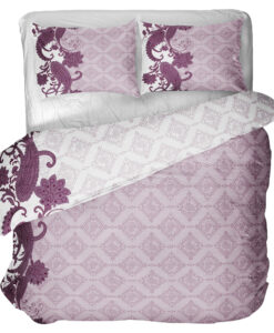 Pamut ágynemű SARAH PURPLE 3 részes 140X200cm
