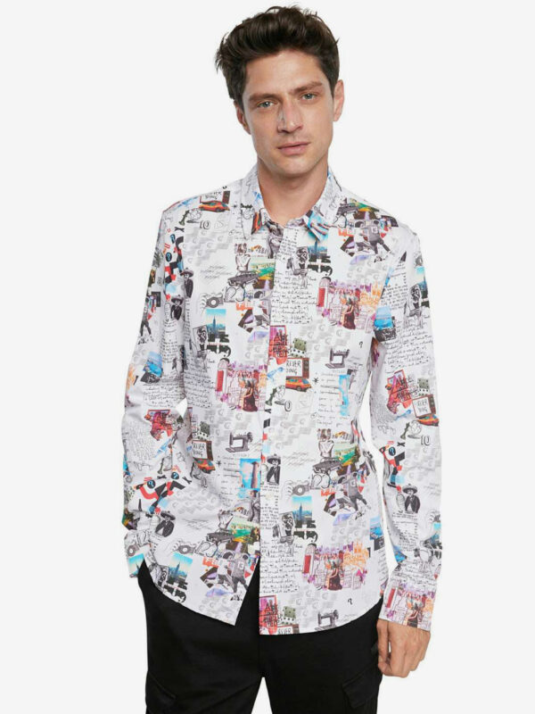 Desigual fehér férfi ing Cam Abelardo - M - Desigual✅