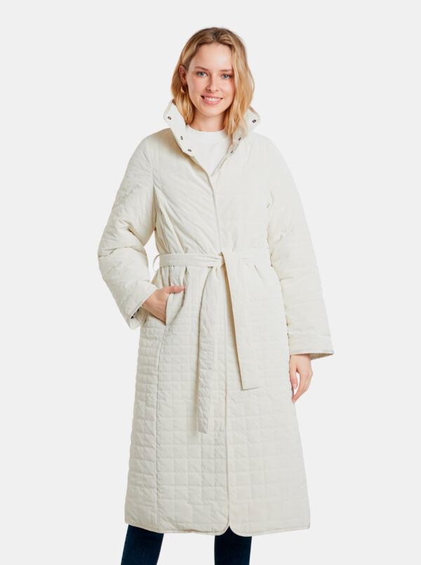 Desigual fehér téli steppelt kabát Granollers – XL – Desigual✅