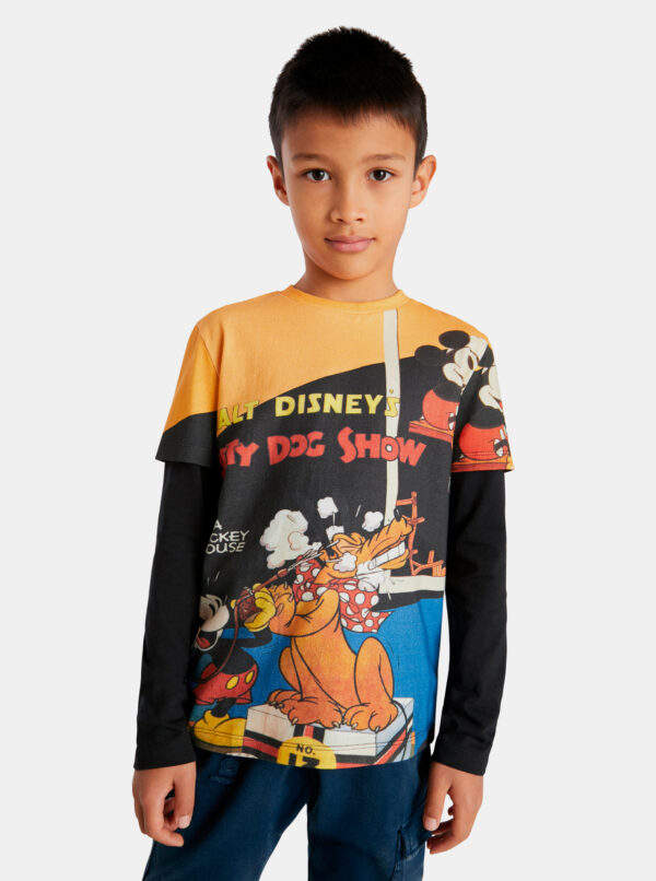 Desigual fekete fiús póló Mickey&Pluto – 122-128 – Desigual✅