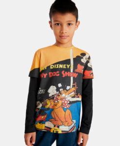 Desigual fekete fiús póló Mickey&Pluto - 122-128 - Desigual✅