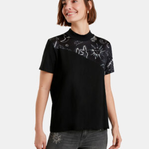 Desigual fekete póló Grace Hopper - XL - Desigual✅