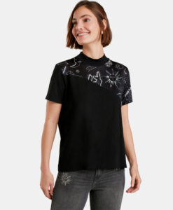 Desigual fekete póló Grace Hopper - XL - Desigual✅