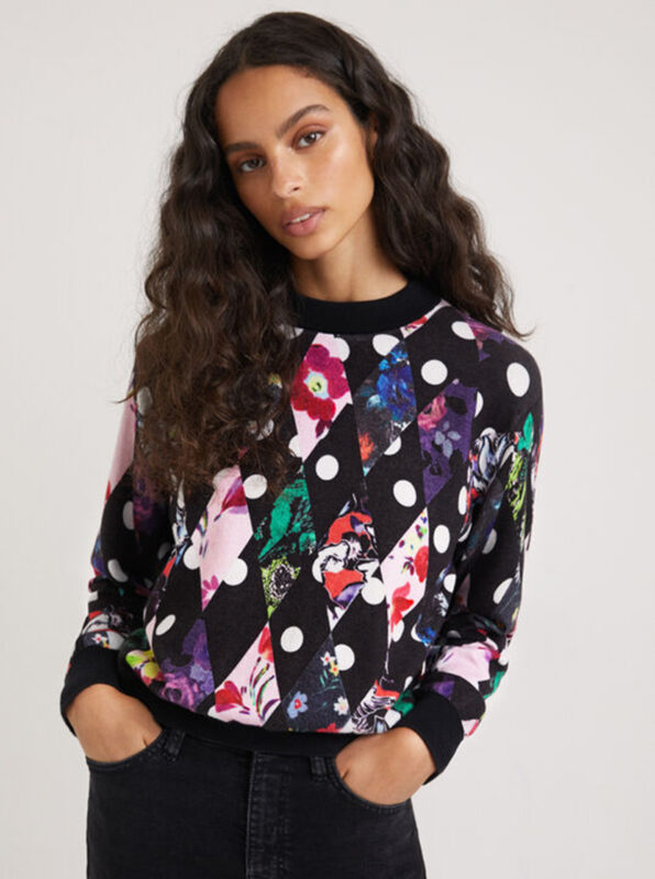 Desigual fekete pulóver Dublin - XS - Desigual✅