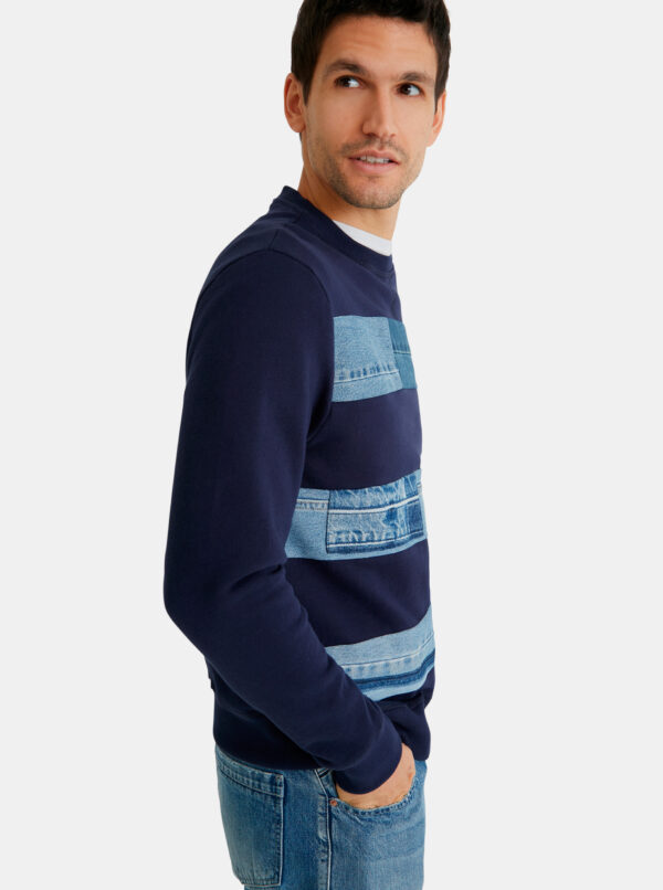Desigual kék férfi pulóver Fede – XL – Desigual✅
