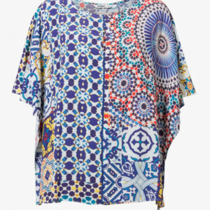 Desigual Nôi blúz  kék  Blus - S - Desigual✅