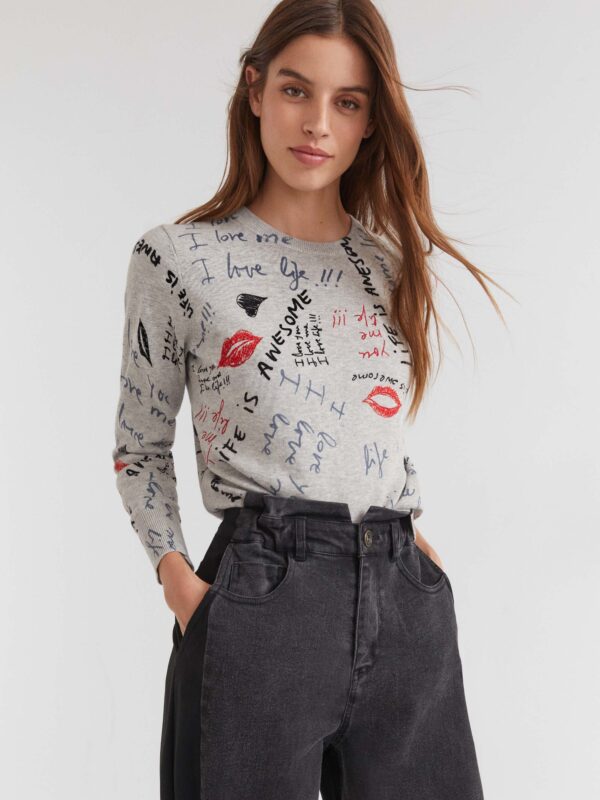 Desigual Nôi szvetter szürke Butset - XXL - Desigual✅