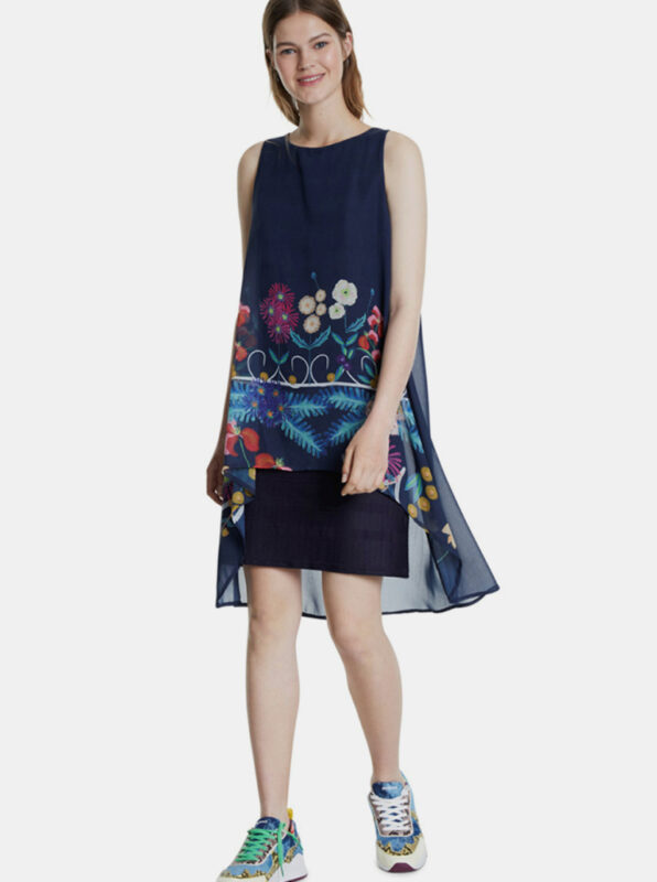 Desigual kék ruha Duna - XL - Desigual✅