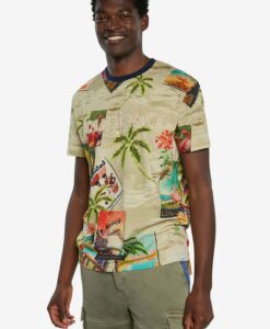 Desigual színes férfi póló TS Caton - XL - Desigual✅