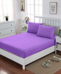 Homa jersey gumis lepedő világos lila