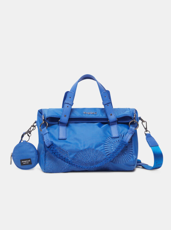 Kék mintás nôi kézitáska Desigual Mandrala Loverty 2.0 - Desigual✅