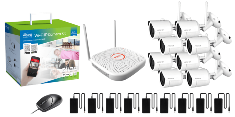 Amiko WiFi Kit 8900 - 8 kamerás WIFI videórendszer rögzítővel✅gél lakk