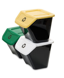 Ecobin szemétkosár szelektív hulladékgyűjtésre30 l 3 db