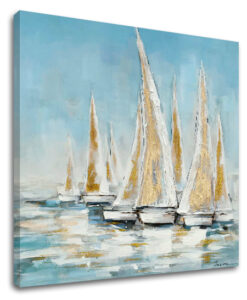Vászonkép HAJÓK TENGEREN   (müvészi reprodukció)