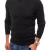fekete férfi klasszikus pulóver✅ -