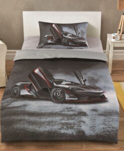 3D ágyneműhuzat 140x200 + 70x90 - Sportautó