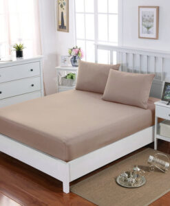 Homa jersey gumis lepedő cappuccino