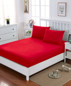 Homa jersey gumis lepedő piros