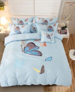 VARIA blue&brown BUTTERFLY  7 részes ágynemű 140x200cm