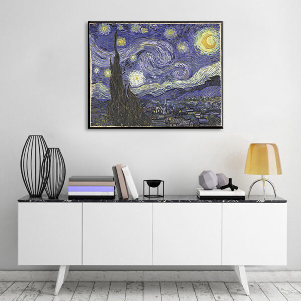 Vászonkép Vincent van Gogh – Csillagos éjszaka (reprodukcie)