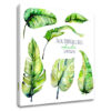 Vászonkép szöveggel Palm tropical leaves (modern vászonképek)