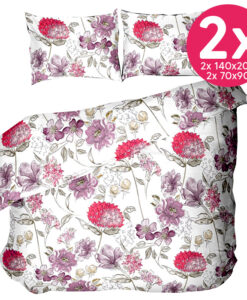 Pamut ágynemű SENA FLOWERS 4 részes 140X200cm