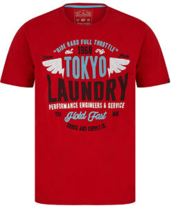 Férfi póló Tokyo Laundry Ferndale 1C18111 Barados Cherry✅ - Tokyo Laundry