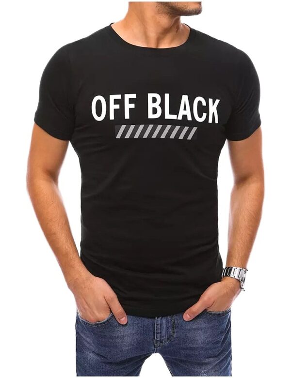 fekete férfi póló törtfekete✅ –