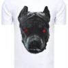 Fehér póló pitbull mintával✅ -