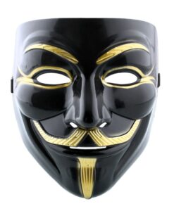 Guy Fawkes maszk Anonymous - fekete