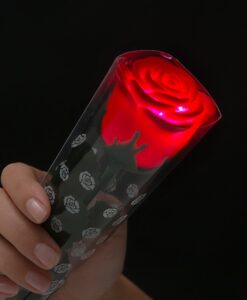 Vörös rózsa többszínű LED-del